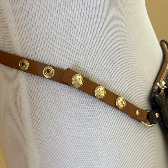 Michael Kors Collection Black and Gold Crossbody Bag - Picture 3 of 10